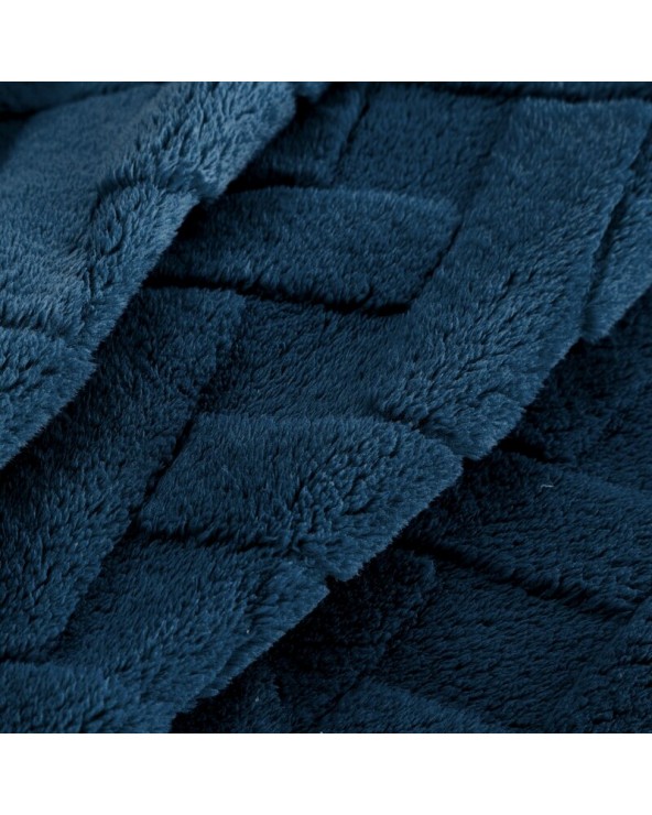 Koc pluszowy 170x210 Caro granatowy Eurofirany Koc pluszowy 170x210 Caro granatowy Eurofirany