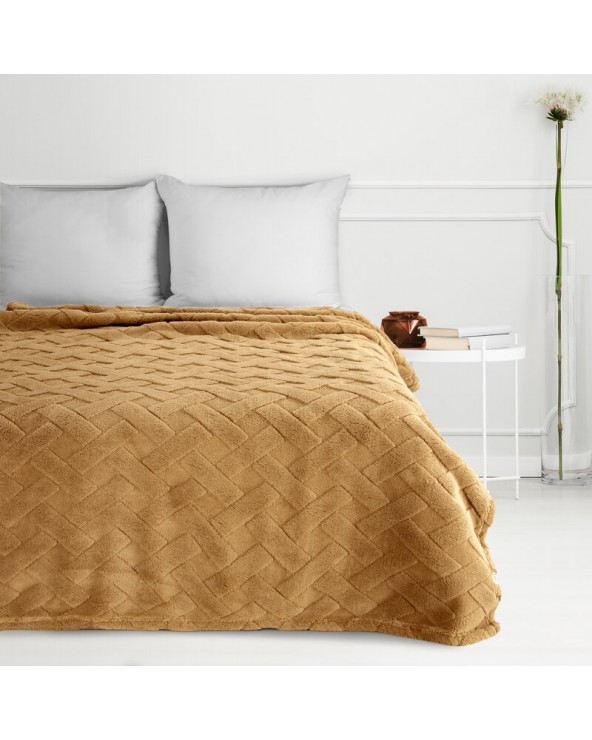 Koc pluszowy 170x210 Caro miodowy Eurofirany Koc pluszowy 170x210 Caro miodowy Eurofirany