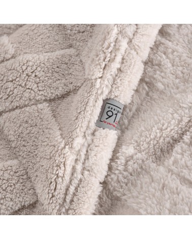 Koc pluszowy 200x220 Caro beżowy Eurofirany