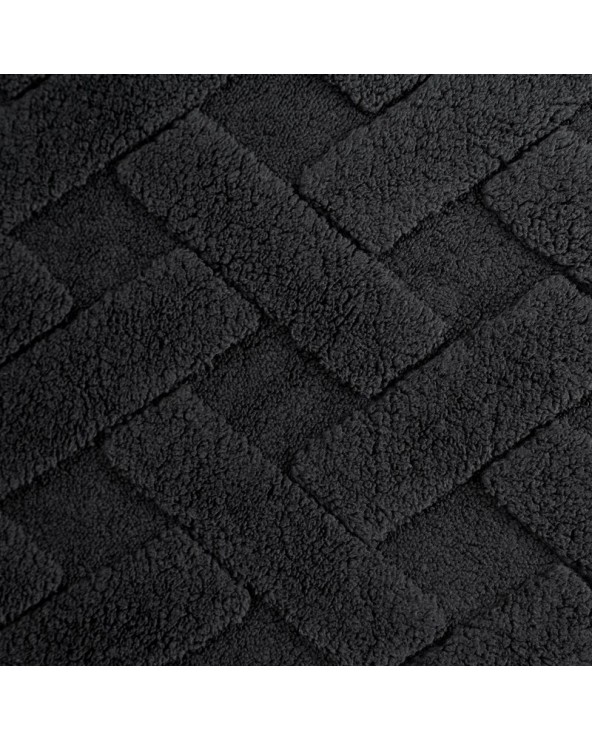 Koc pluszowy 200x220 Caro czarny Eurofirany Koc pluszowy 200x220 Caro czarny Eurofirany