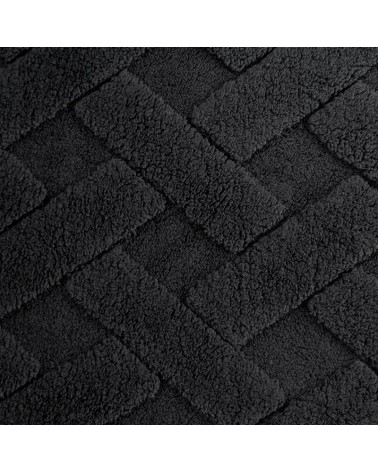 Koc pluszowy 200x220 Caro czarny Eurofirany