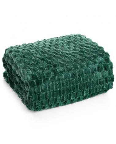 Koc pluszowy 150x200 Cindy 6 ciemnozielony Eurofirany