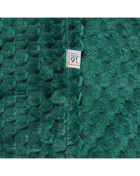 Koc pluszowy 150x200 Cindy 6 ciemnozielony Eurofirany