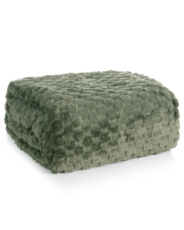 Koc pluszowy 150x200 Cindy 6 oliwkowy Eurofirany