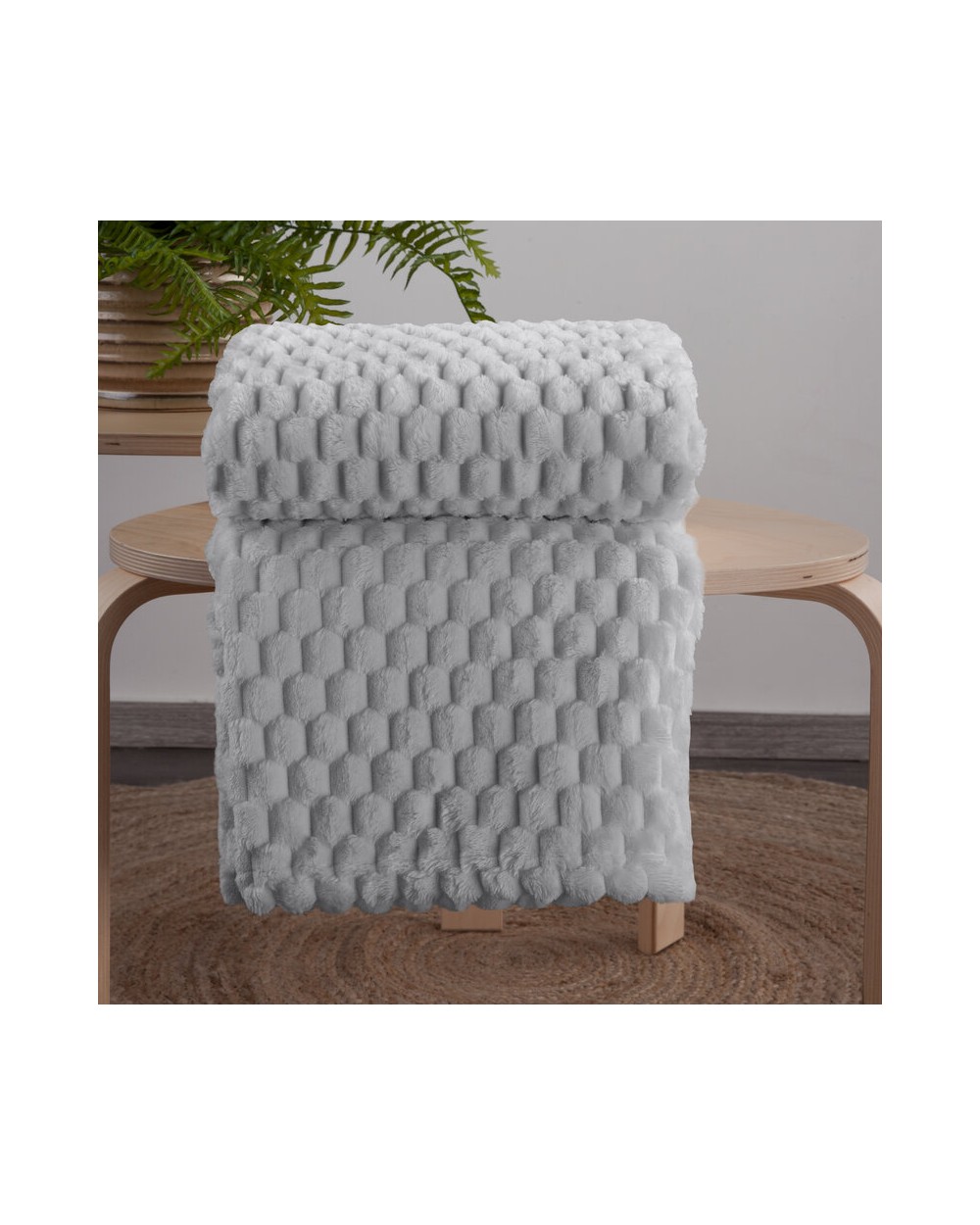 Koc pluszowy 150x200 Cindy 6 srebrny Eurofirany