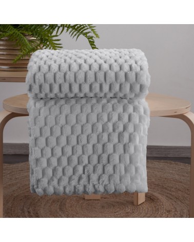 Koc pluszowy 150x200 Cindy 6 srebrny Eurofirany