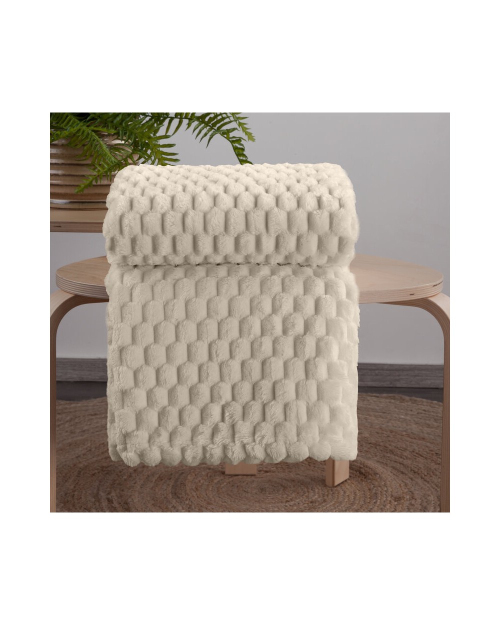 Koc pluszowy 70x160 Cindy 6 beżowy Eurofirany