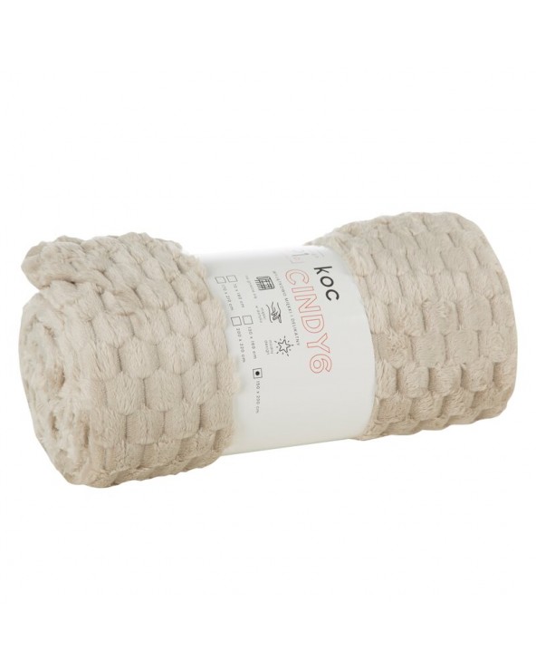 Koc pluszowy 70x160 Cindy 6 beżowy Eurofirany