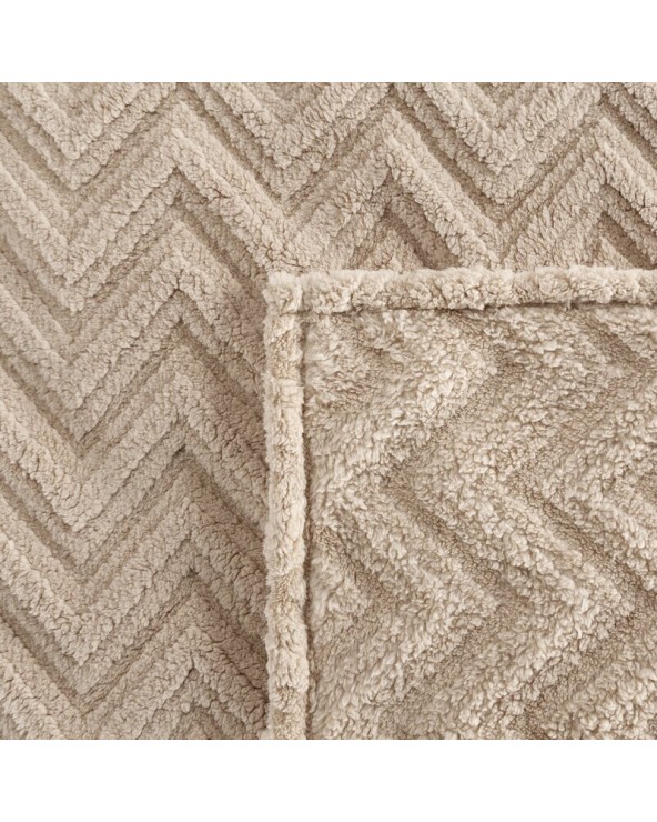 Koc pluszowy 70x160 Jodła ciemnobeżowy Eurofirany