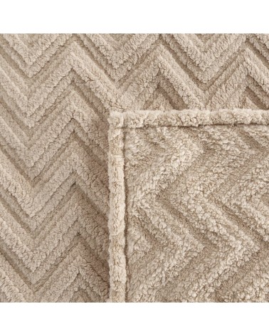 Koc pluszowy 70x160 Jodła ciemnobeżowy Eurofirany