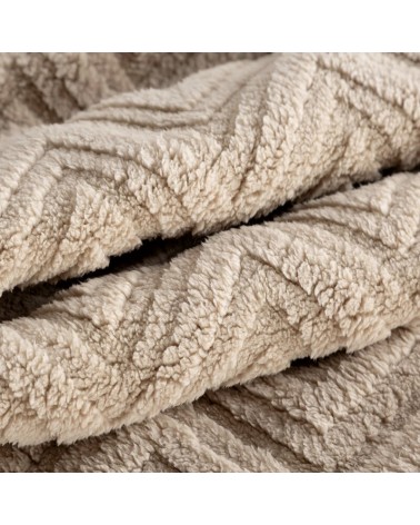 Koc pluszowy 70x160 Jodła ciemnobeżowy Eurofirany