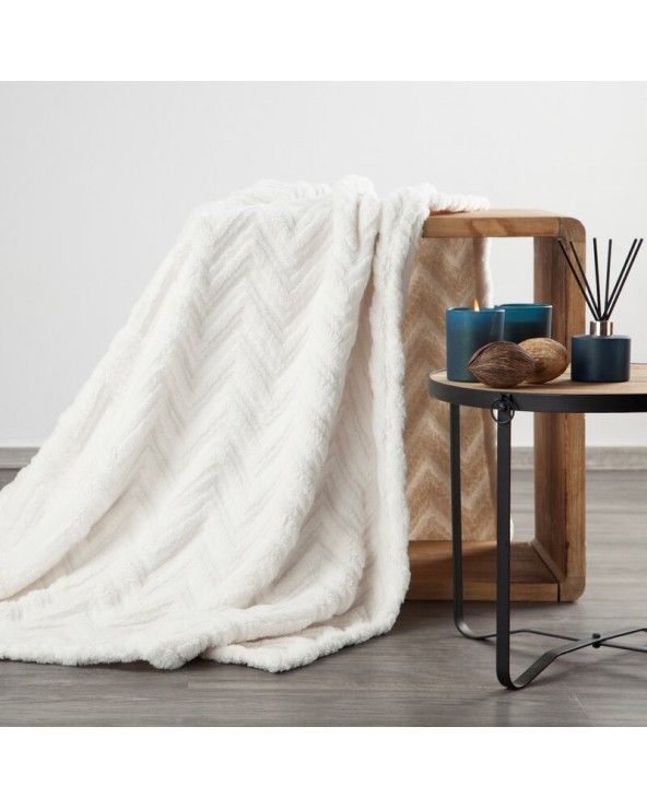 Koc pluszowy 200x220 Jodła kremowy Eurofirany