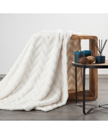 Koc pluszowy 200x220 Jodła kremowy Eurofirany