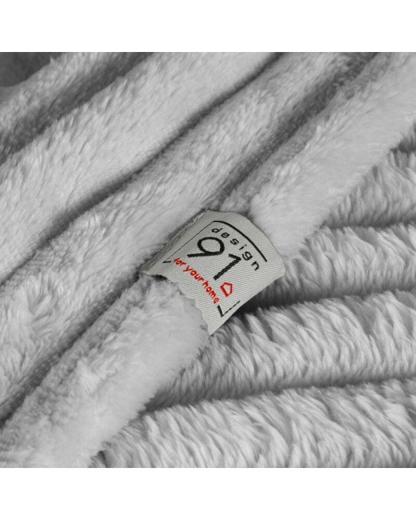 Koc pluszowy 200x220 Soft srebrny Eurofirany Koc pluszowy 200x220 Soft srebrny Eurofirany