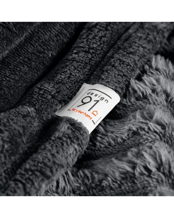 Koc pluszowy 200x220 Soft stalowy Eurofirany Koc pluszowy 200x220 Soft stalowy Eurofirany