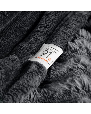 Koc pluszowy 200x220 Soft stalowy Eurofirany