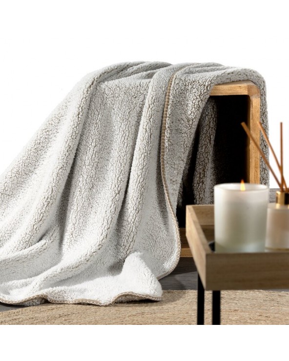 Koc sherpa baranek 150x200 Koala beżowy/biały Eurofirany