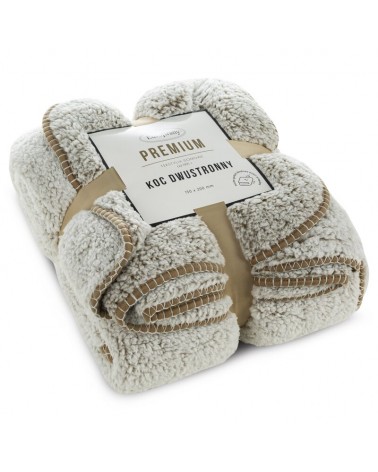 Koc sherpa baranek 200x220 Koala beżowy/biały Eurofirany