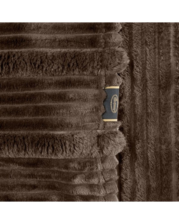 Koc pluszowy 200x220 Nina ciemnobrązowy Eurofirany