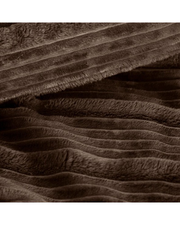 Koc pluszowy 200x220 Nina ciemnobrązowy Eurofirany