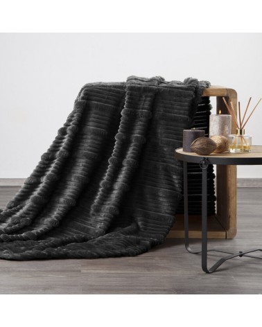 Koc pluszowy 200x220 Nina czarny Eurofirany