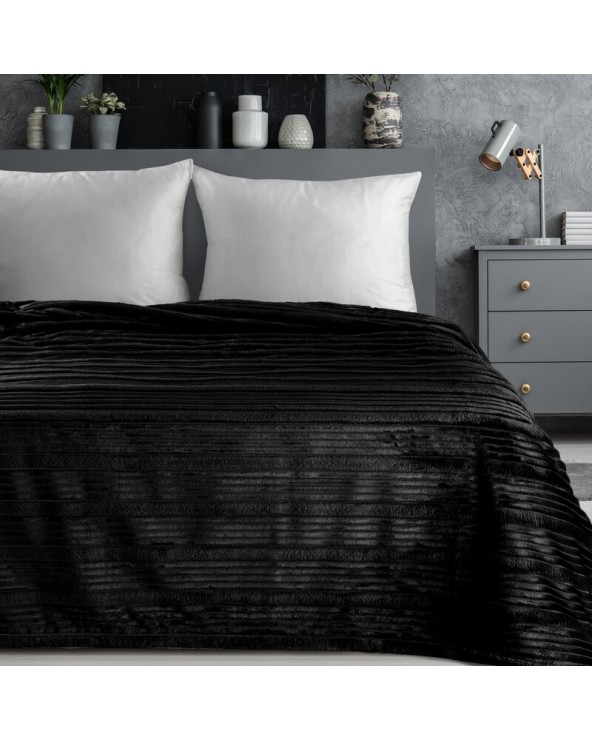 Koc pluszowy 200x220 Nina czarny Eurofirany