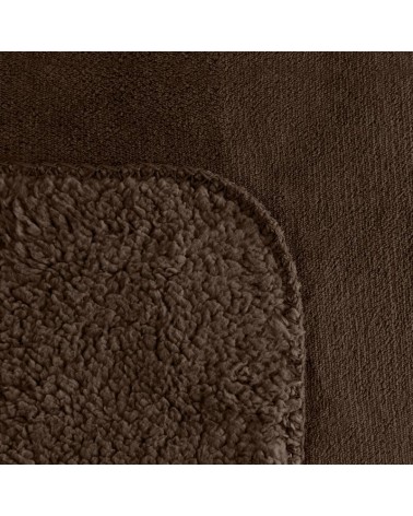 Koc sherpa baranek 200x220 Tedy ciemnobrązowy Eurofirany