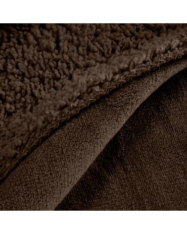 Koc sherpa baranek 200x220 Tedy ciemnobrązowy Eurofirany