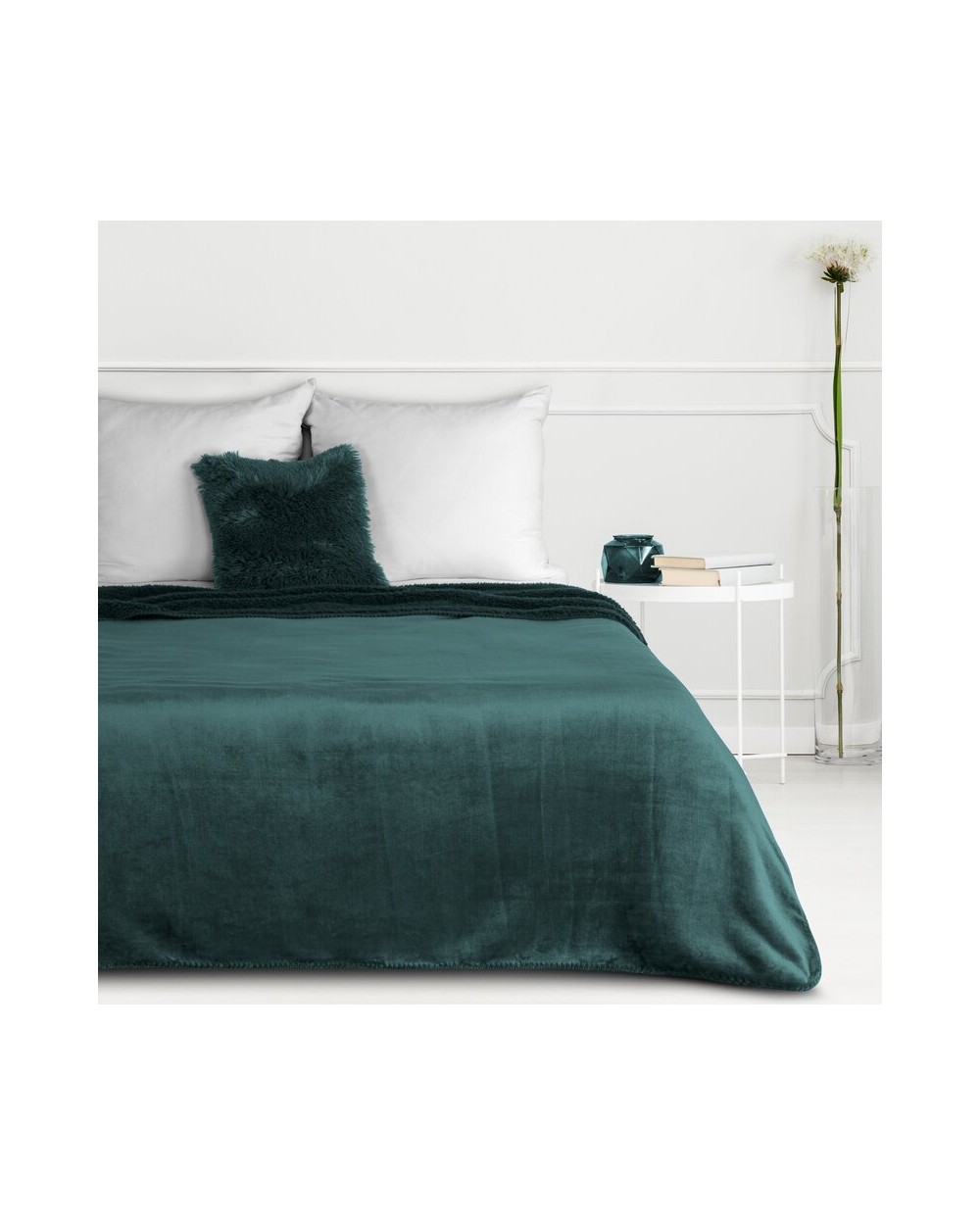 Koc sherpa baranek 150x200 Tedy ciemnozielony Eurofirany Koc sherpa baranek 150x200 Tedy ciemnozielony Eurofirany