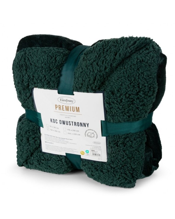 Koc sherpa baranek 150x200 Tedy ciemnozielony Eurofirany Koc sherpa baranek 150x200 Tedy ciemnozielony Eurofirany