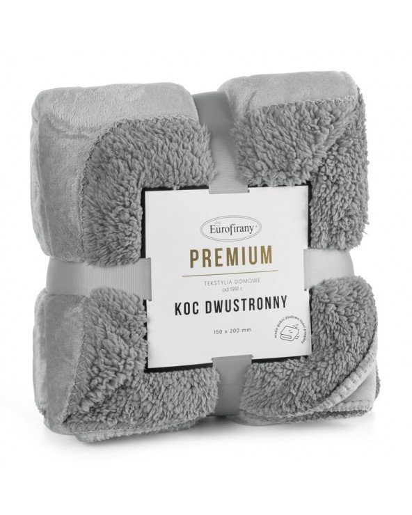 Koc sherpa baranek 200x220 Tedy srebrny Eurofirany