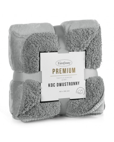 Koc sherpa baranek 200x220 Tedy srebrny Eurofirany