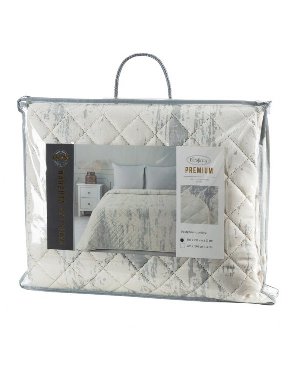 Narzuta velvet 220x240 Blink 3 biała/srebrna Eurofirany