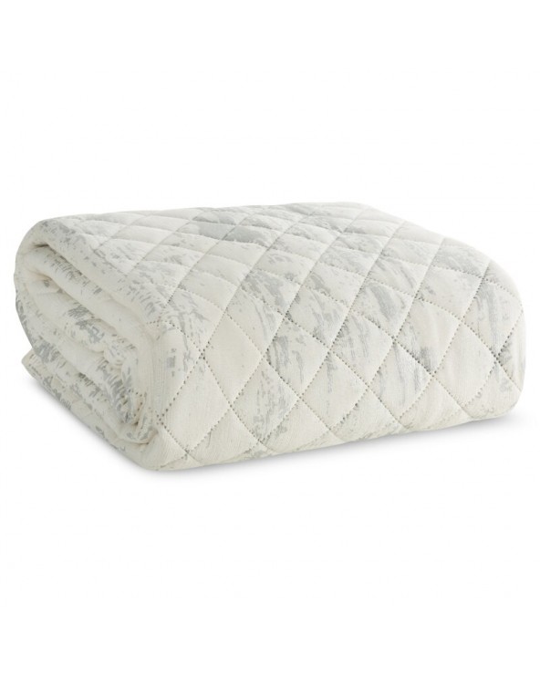 Narzuta velvet 220x240 Blink 3 biała/srebrna Eurofirany