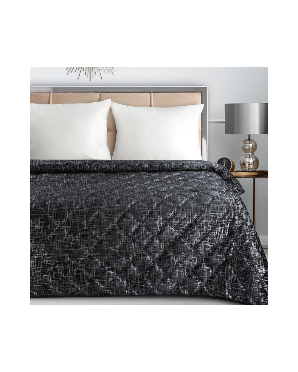 Narzuta velvet 200x220 Blink 6 czarna Eurofirany
