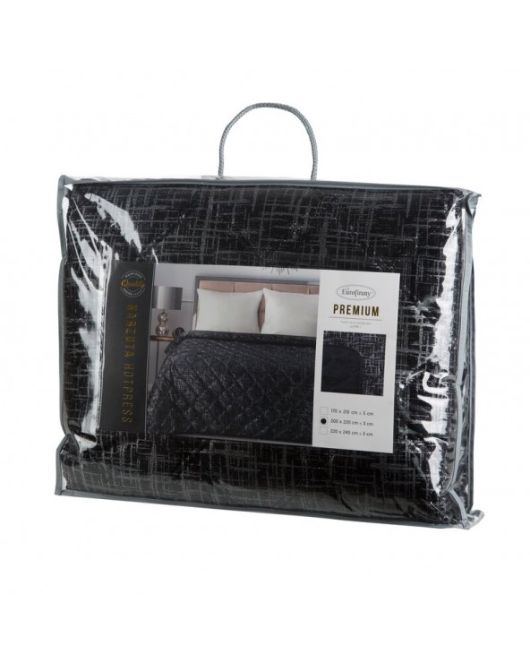 Narzuta velvet 200x220 Blink 6 czarna Eurofirany