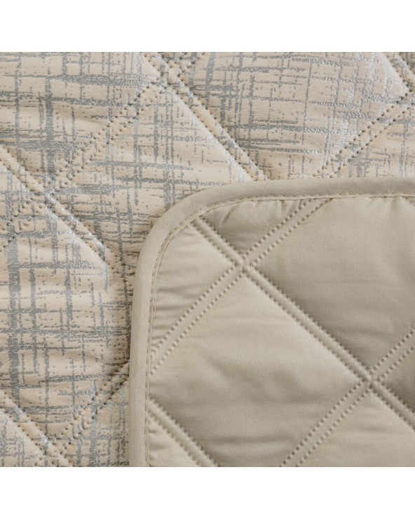 Narzuta velvet 220x240 Blink 6 kremowa Eurofirany