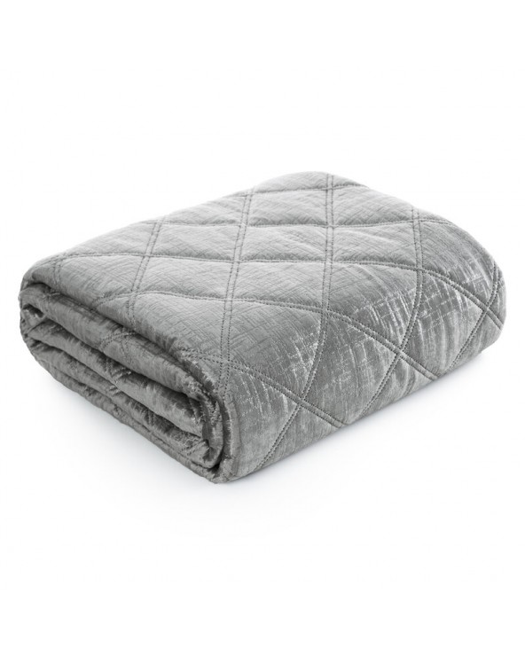 Narzuta velvet 200x220 Blink 6 srebrna Eurofirany
