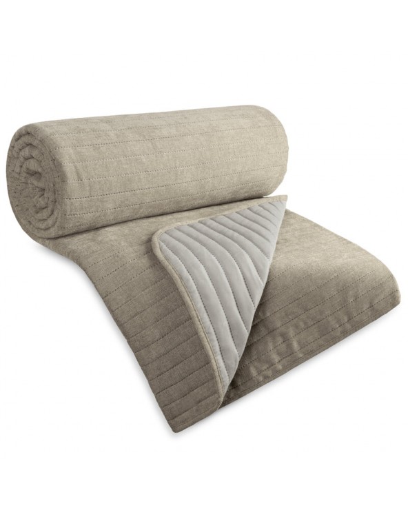 Narzuta velvet 170x210 Glori beżowa Eurofirany