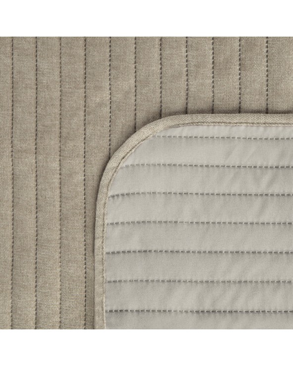 Narzuta velvet 170x210 Glori beżowa Eurofirany