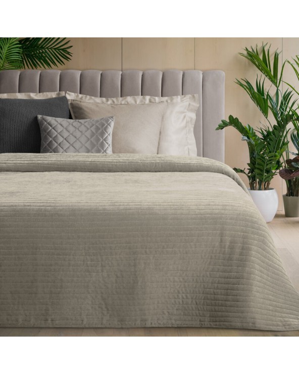 Narzuta velvet 220x240 Glori beżowa Eurofirany
