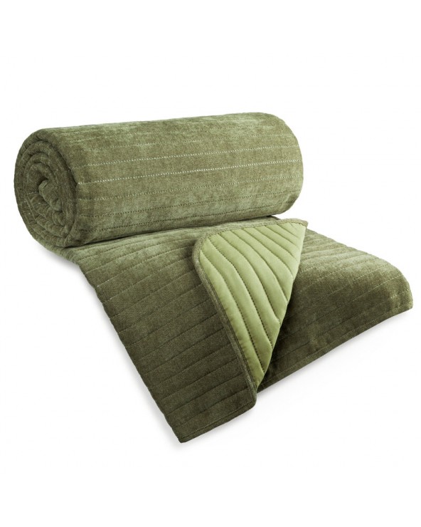 Narzuta velvet 170x210 Glori oliwkowa Eurofirany