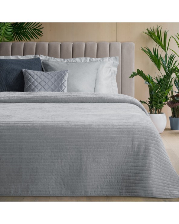 Narzuta velvet 220x240 Glori srebrna Eurofirany