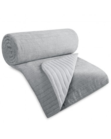 Narzuta velvet 220x240 Glori srebrna Eurofirany