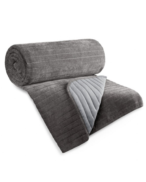 Narzuta velvet 170x210 Glori stalowa Eurofirany