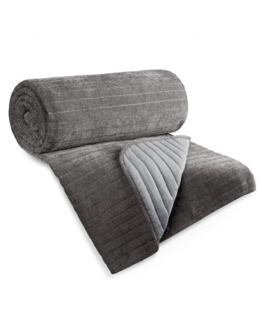 Narzuta velvet 220x240 Glori stalowa Eurofirany