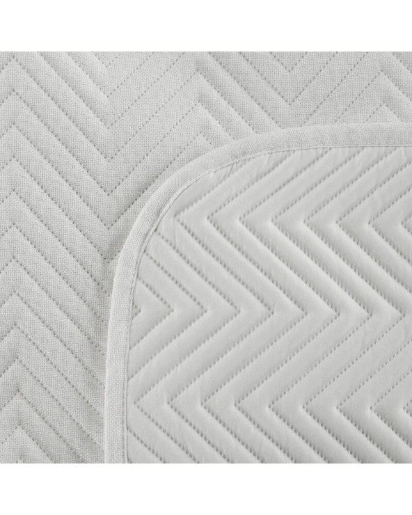 Narzuta mikrofibra 200x220 Len 3 biała Eurofirany