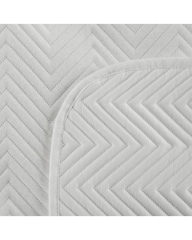 Narzuta mikrofibra 200x220 Len 3 biała Eurofirany