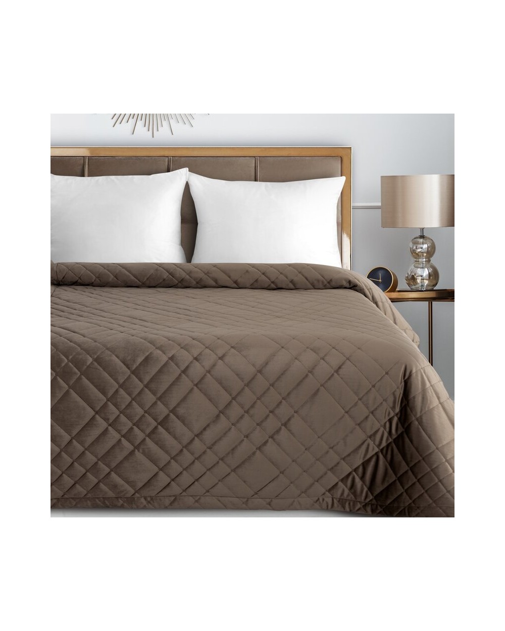 Narzuta velvet 220x240 Ria 6 brązowa Eurofirany