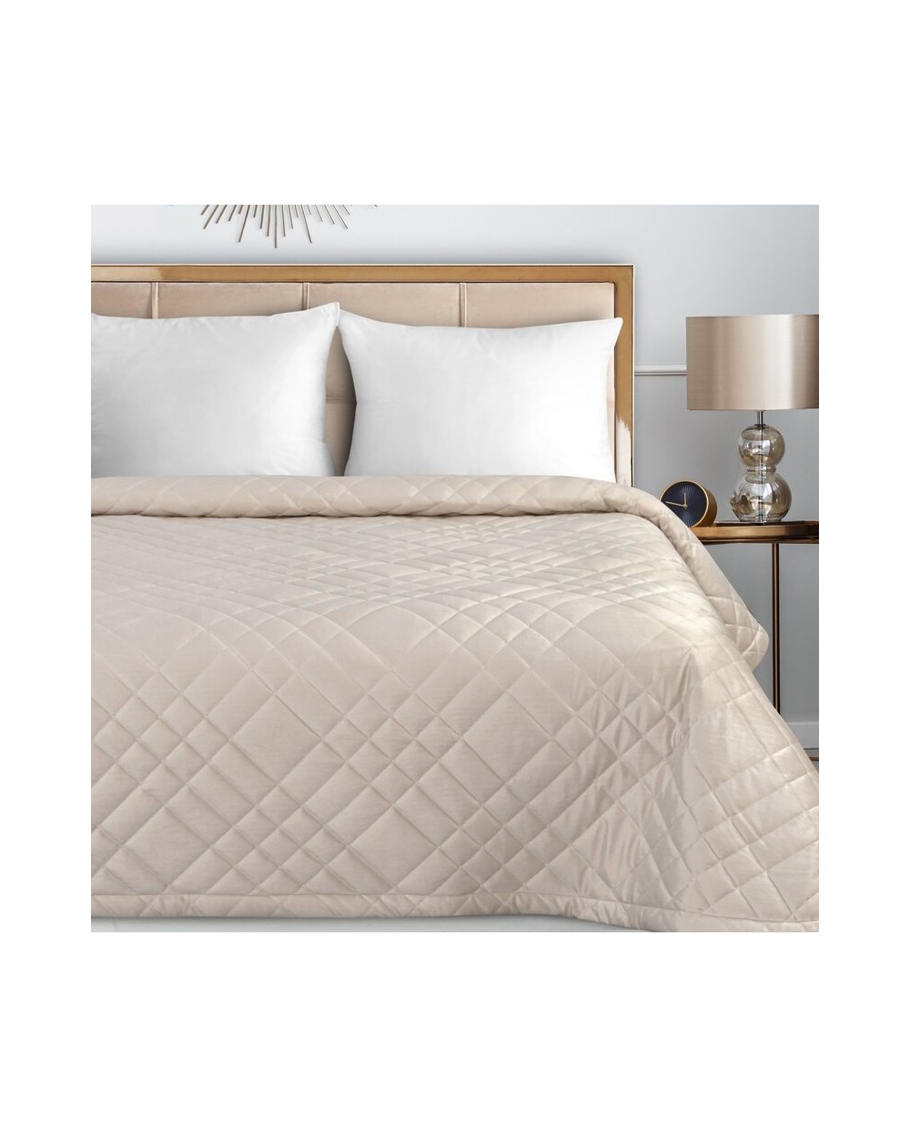 Narzuta velvet 220x240 Ria 6 kremowa Eurofirany